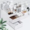 1pc White New Drawer Makeup Storage Box Dormitory Finishing Plastic Shelf Cosmetics Skin Care Dressing Table Desktop 4