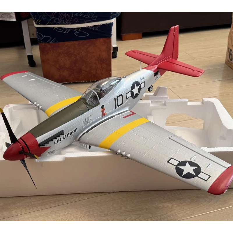 블루 애로우 850mm P51 머스탱 원격 조종 전기 제2차 세계 대전 초보자용 항..