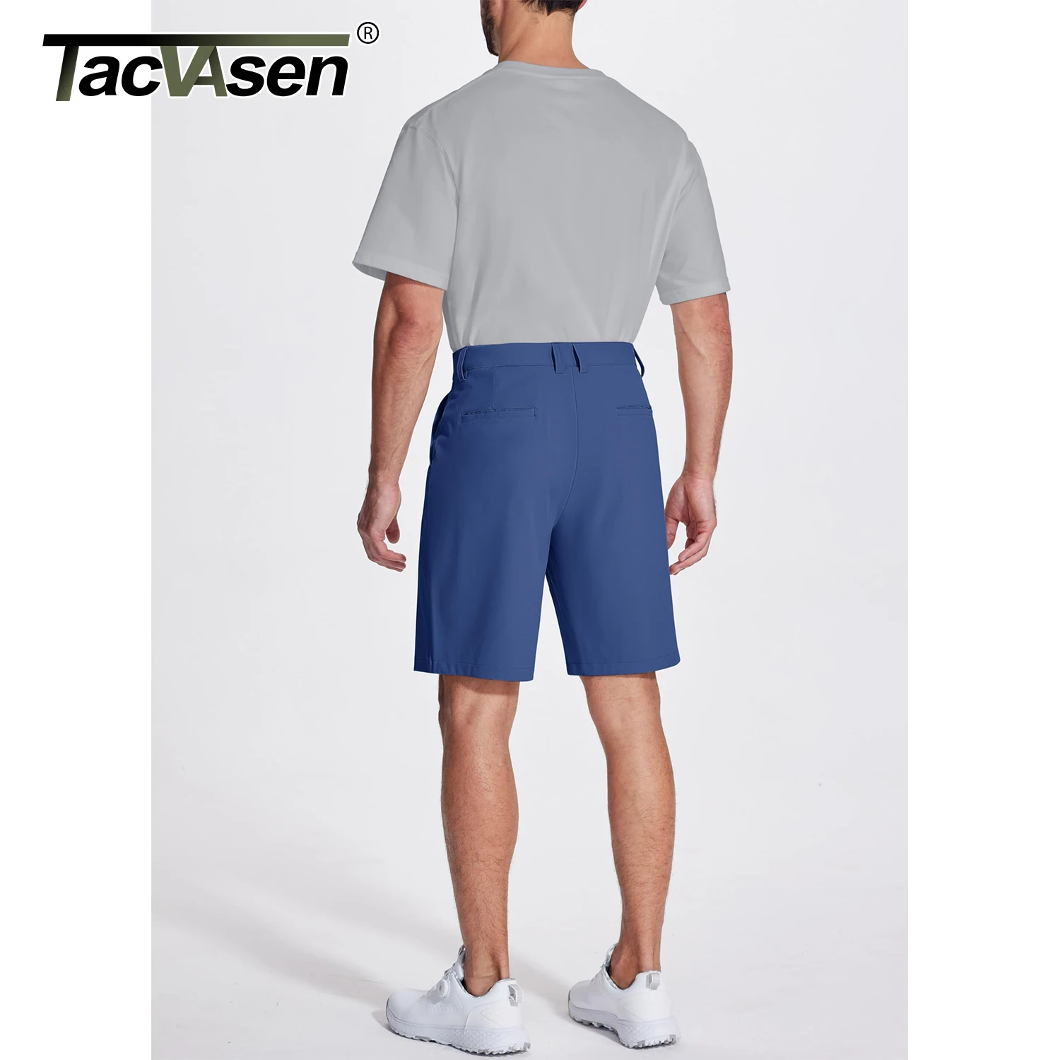 TACVASEN Golf Quick Dry Shorts Men Stretch Lighyweight Dress Work Casual Shorts with 4 Pockets Flat Front Hiking Shorts 9 Inch 3