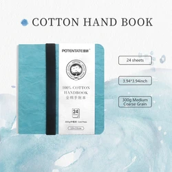 Blue Watercolor Journal: Premium Cotton Cold Press Sketchbook (10x10cm)