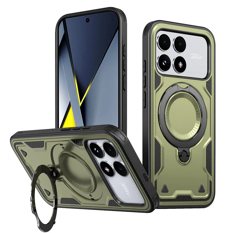 Magnetic Case with Rotating Holder and Suction Grip for Smartphones – ELVEV Hard PC Cover