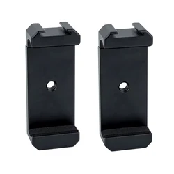 Aluminum Alloy Extendable Smartphone Clip Holder with 1/4 Inch Screw Hole (2x With cold shoe)