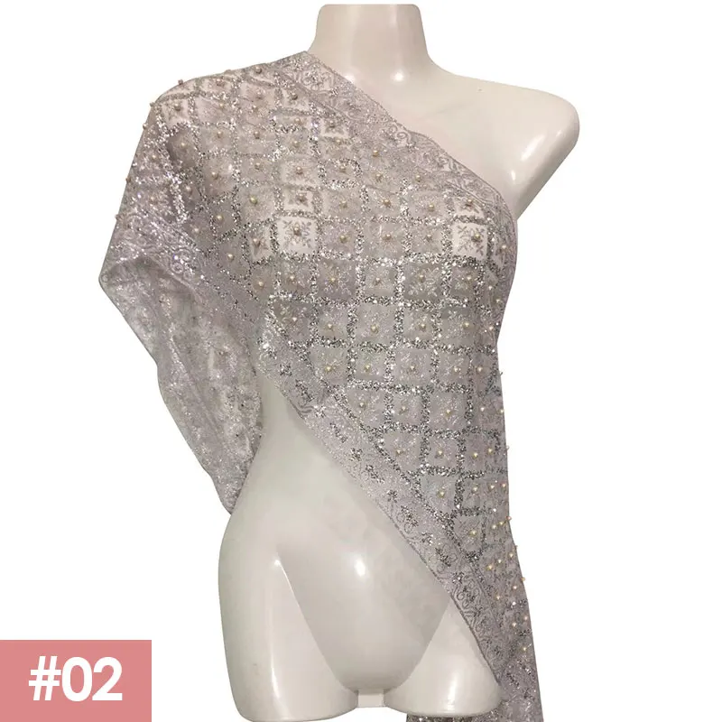 Ethnischer Stil Thailand Schal Glitzer Schal Mesh Wrap Cape Thai Traditioneller Schal Wrap mit Perlen Bling Südostasiatisches Kostüm – Detail 5