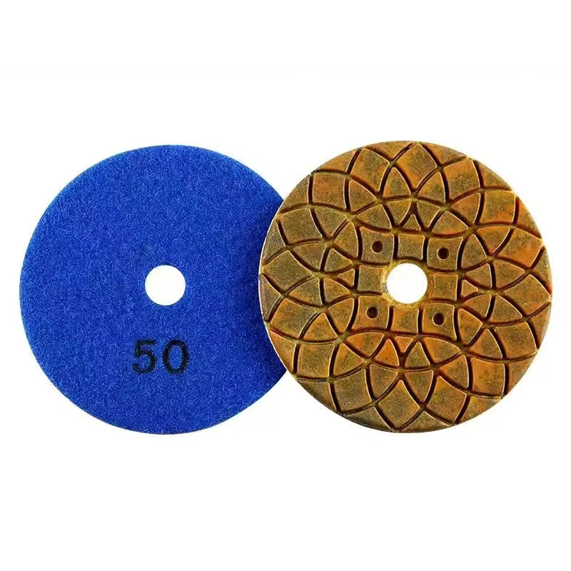 

1Pc 100mm Metal Wet Polishing Pad Granite Marble Floor Renovation Rough Grinding Stone Polishing Disc Sharp Wear-resistant Sheet