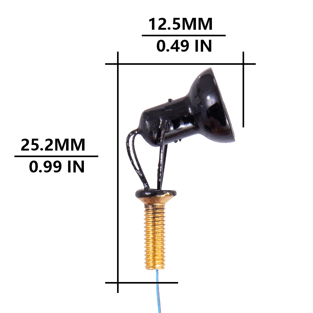 4Pcs 12V Miniatur Wand Lampe Modell Licht Für Die Herstellung HO N Skala Gebäude Sand Tisch Layout Szene garten Hof Kronleuchter Diorama – Detail 4