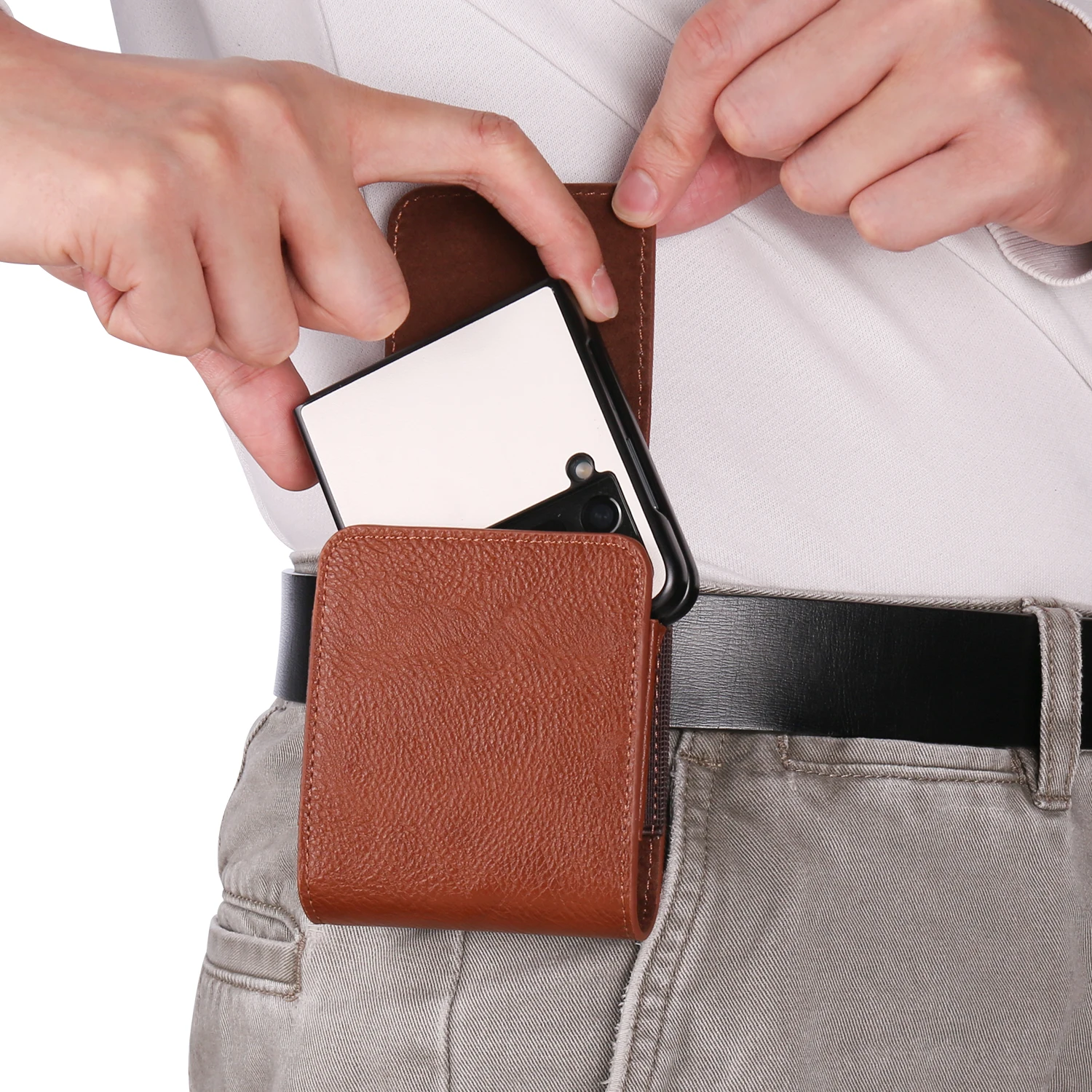 Leather Belt Clip Case Men Waist Bag & Holster Pouch