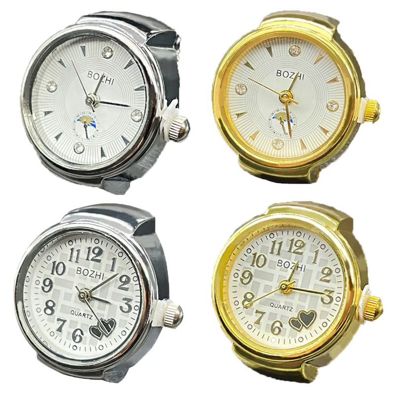 Steel Jewelry Rings Finger Watches Fashion Party Quartz Watches Unisex Couple Rings Jewelry Gift ring set,gold color rings,couples rings,stainless steel ring,finger ring,gold color ring,silver ring,adjustable rings,wedding rings,wedding ring,finger watch ring,jewelry accessories