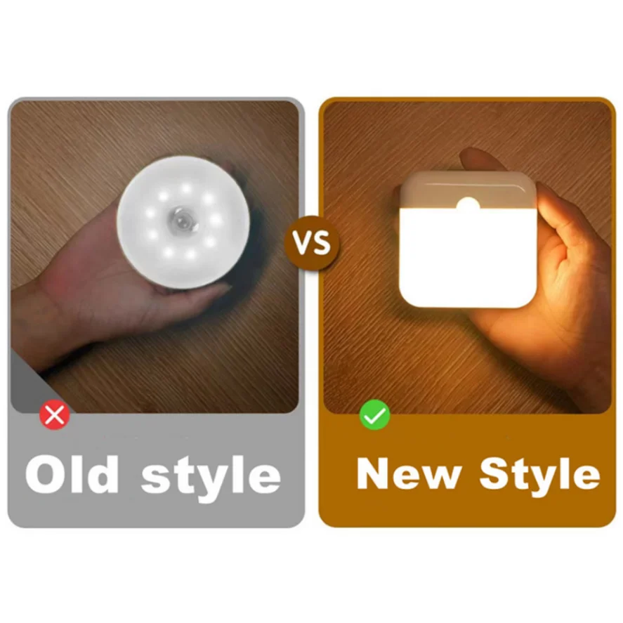 PIR 모션 센서 LED 야간 조명 USB 충전식 Withswitch 야간 램프 침실 주방 캐비닛 조명 무선 옷장 조명