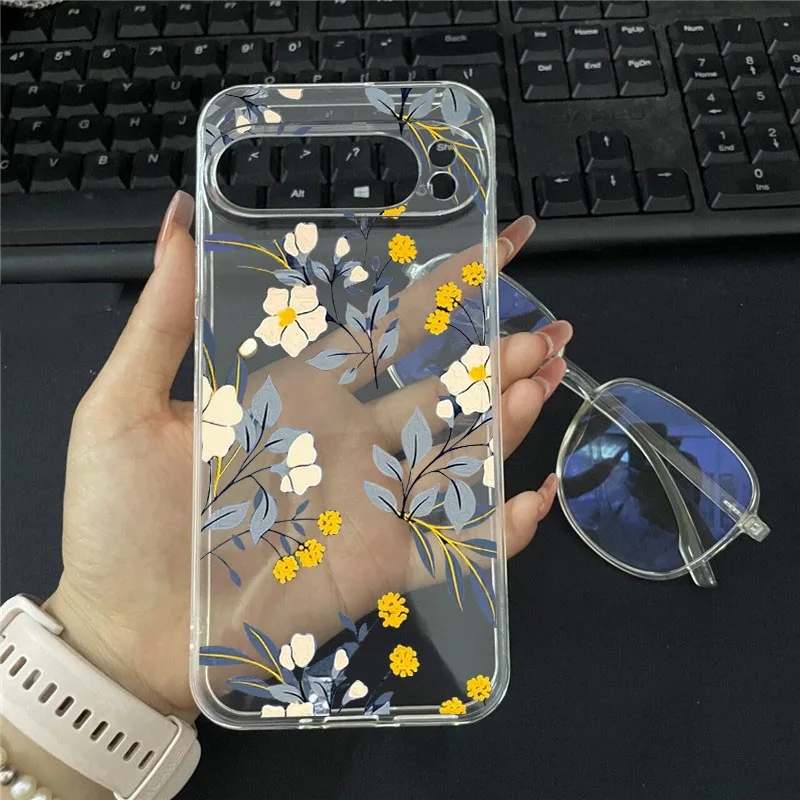 Plum Blossom Pink Magnolia Transparent Phone Case