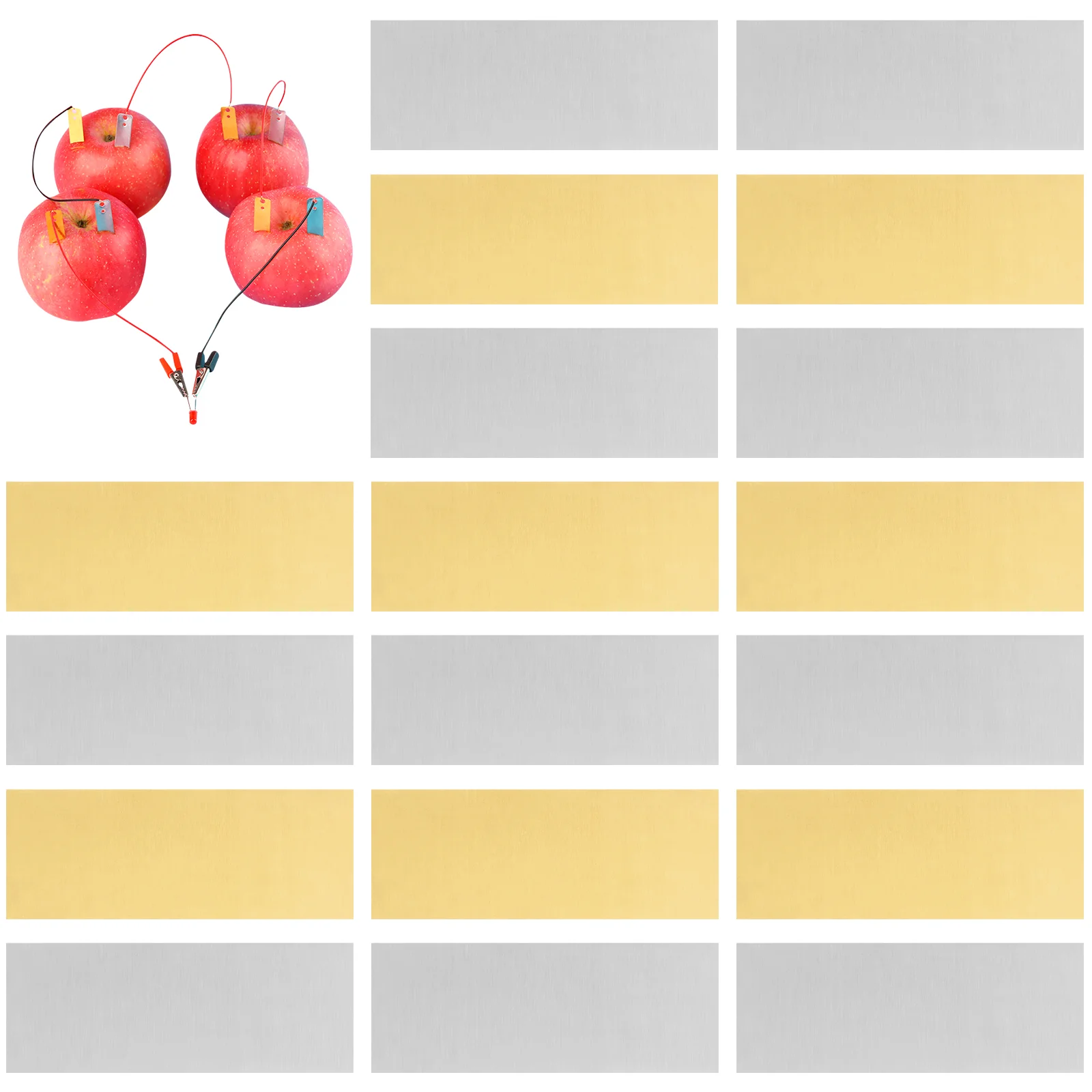 of Zinc Copper Electrode Strips Fruit Power Generation Science Experiment Supplies