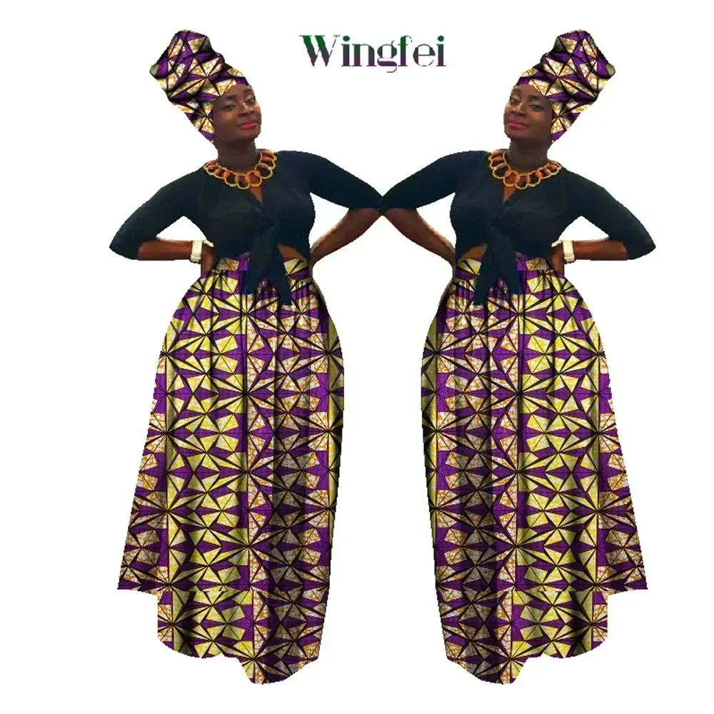 ���� Dashiki ������ī ���� �㸮 �� �ڶ� ġ�� Bazin Riche ������ī ġ�� + Headscarf 2 ���� �Ƿ� �÷��� ũ�� WY1270