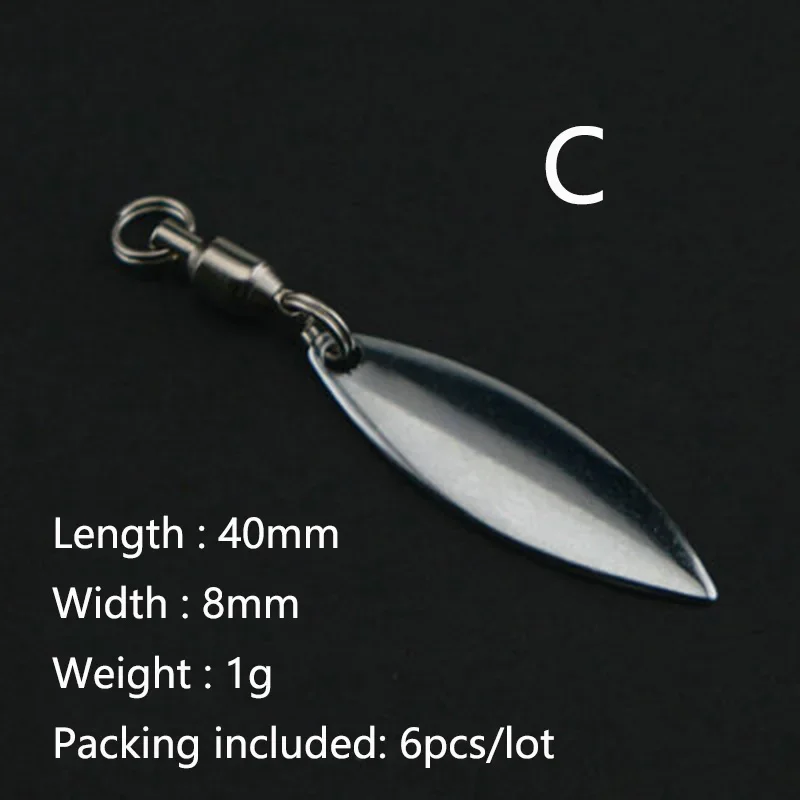 Fishing Accessories 6 Pcs/lot Lure DIY For Spinner Spoon Lures Frogs VIB Reflective Stainless Steel Sheet Noisy Spoons Fishing Accessories