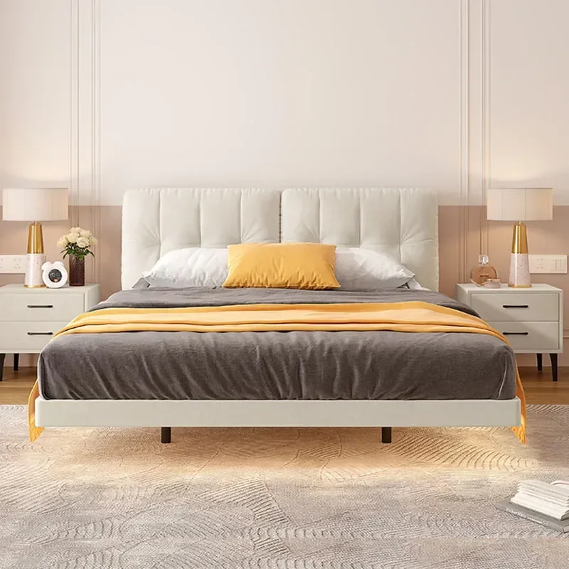 Nordic Tech Cloth Headboards for Bed Headboards Light Luxury Household Bed for Hotel Backrest Solid Wood Soft Package