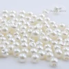 Hisenlee 6 Size Sewing Buttons Side Hole Round Plastic Pearl Buttons 6mm 8mm 9mm 10mm 12mm 14mm White/Ivory Accessories 100Pcs 3