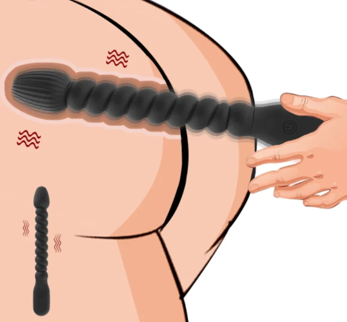 2023 new Vibrators Anal Beads 10 Speeds Female for Women Soft Butt Plug Stimulator Vibrating Gay Sex Toys for Men A_voghion.com