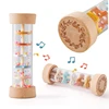 Montessori Baby Rain Stick Rainbow Hourglass Rain Music Rattle Baby Educational Toy Rainmaker Montessori Sensory Toys for Kids 1