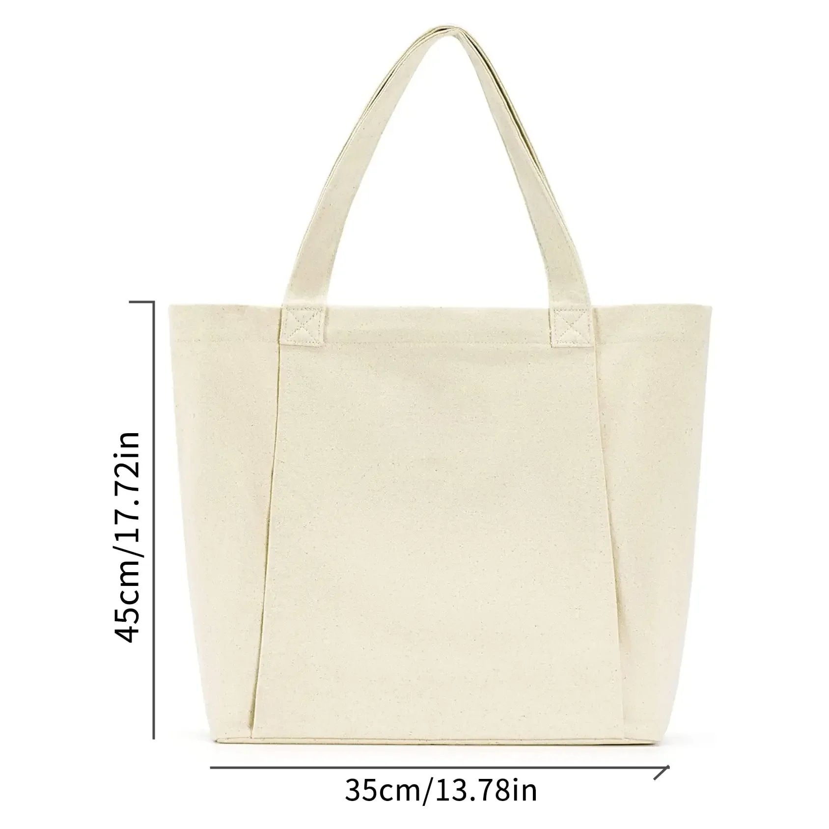 Versatile Canvas Tote Bag with Yoga Mat Pocket
