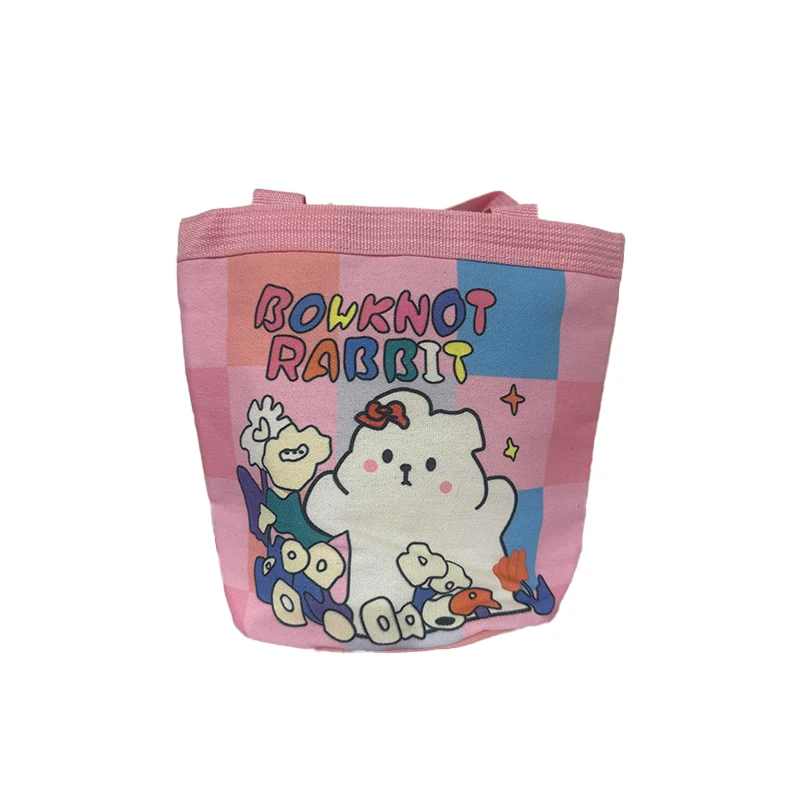 Chic Canvas Cartoon Print Tote Bag