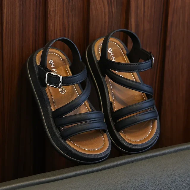 Elegant Summer New Style Korean Version Princess Children's Sandals Elegant Open Toe Stylish Versatile Cute Student Sandals 4