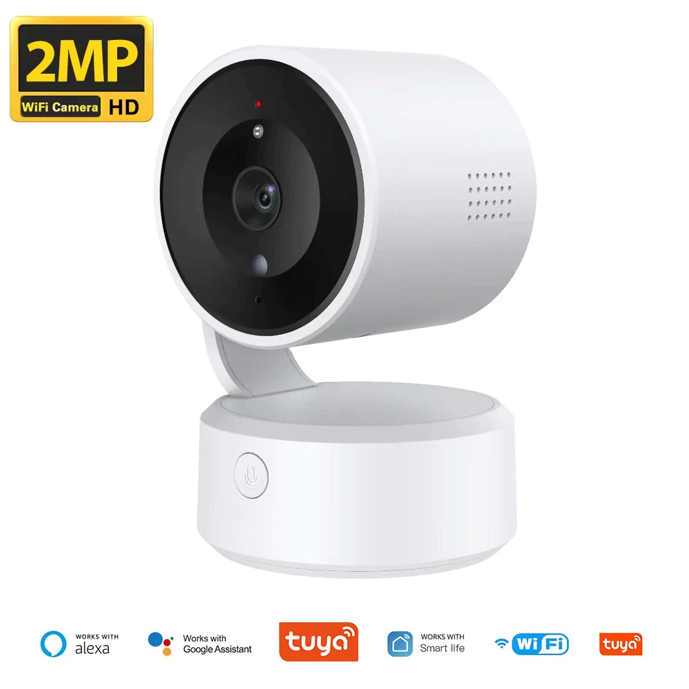 5MP WIFI Tuya Camera Two Way Talk Indoor Baby Monitor  4X Zoom PTZ 360°  Surveillance Cameras Support Alexa Google Smart Life