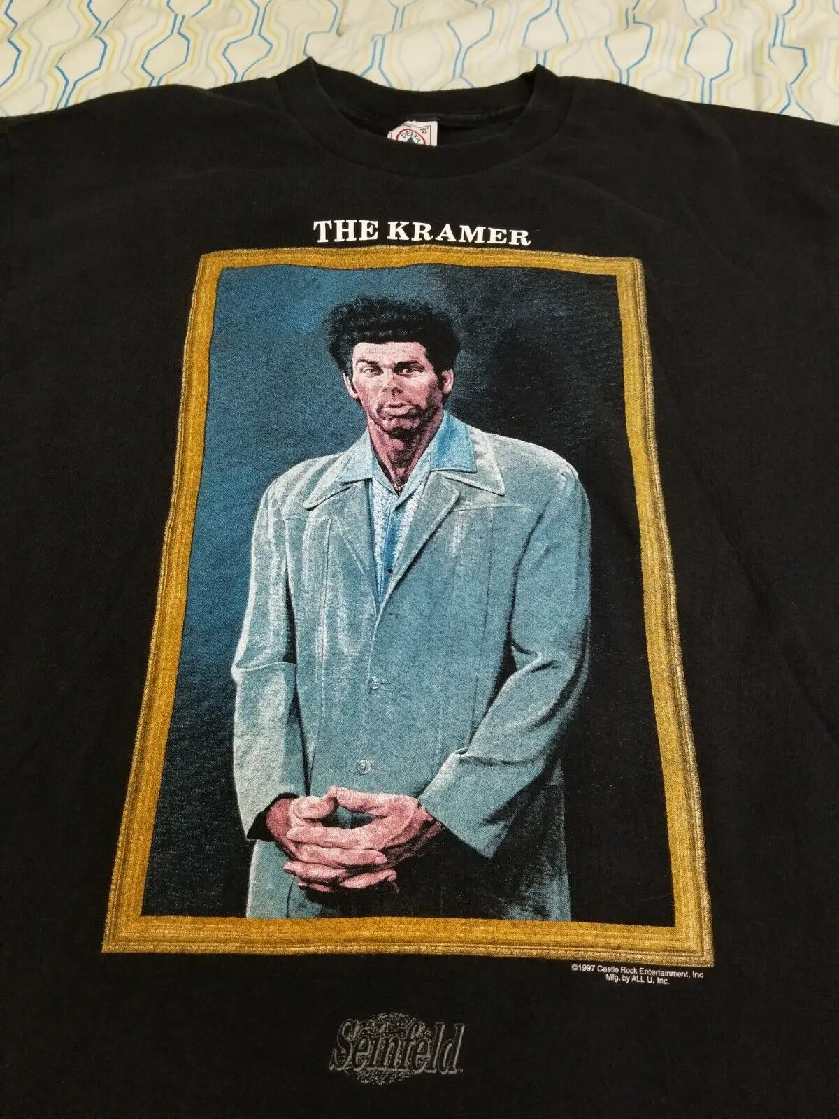 Vintage Anni '90 1997 Seinfeld The Kramer T Shirt Ritratto Cornice Tv Show Xl