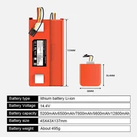 14.4V Robotic Vacuum Cleaner Replacement Battery BRR-2P4S-5200S For Xiaomi Roborock S55 S60 S65 S50 S51 S5 1S 1ST MAX S6 Parts 2