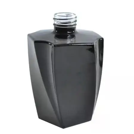 Verre noir brillant et élégant, sans assujet, 200ml