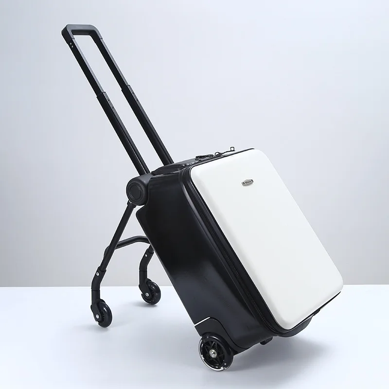 lid luggage box with universal wheels female small 20 inch business trolley box male side open travel