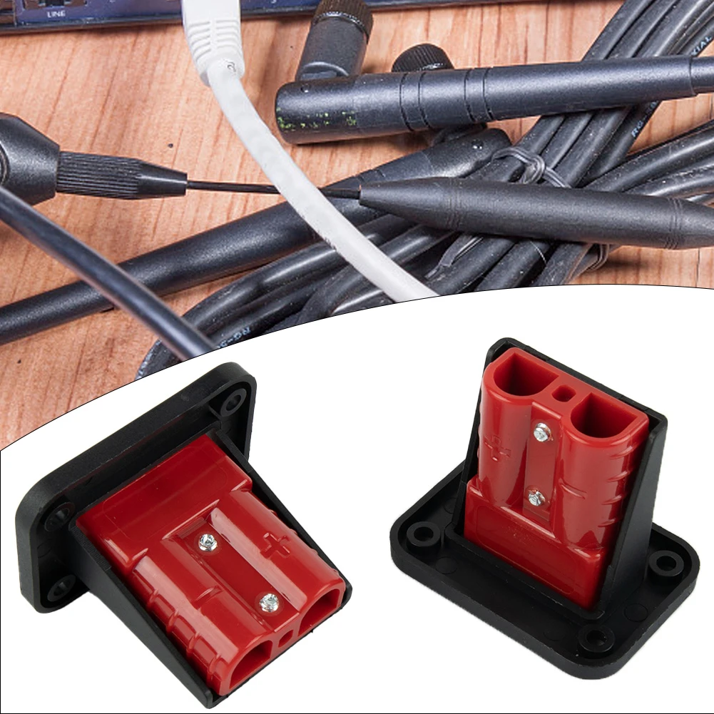Twin Dual Flush Mount 50 Amp For Anderson Plug Mounting Bracket Caravan Trailer Truck For Anderson Connection Plug Connector 1pc