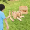 12PCS Numbered Pins Wooden Throwing Game  Throwing Bowling Premium Hardwood For Child-Parent Interactive Game Out-Indoor Lawn 1