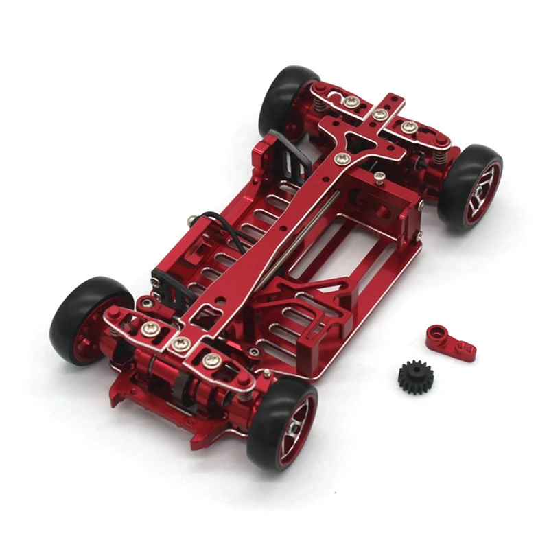 

CNC Metal 1/28 4X4 RC Car Assembly Frame Mosquito Drift Racing Car For Wltoys 284131 K969 K989 MINI-Q