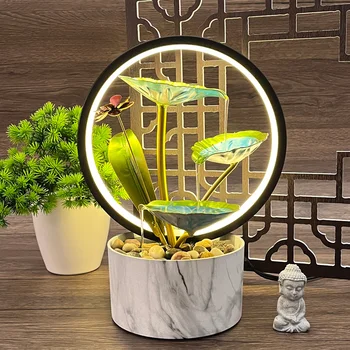 Flowing Water Fountain Decoration Wheel Zhaocai Indoor Creative Home Living Room Water Fountain Decoration Housewarming and Opening Gift 1