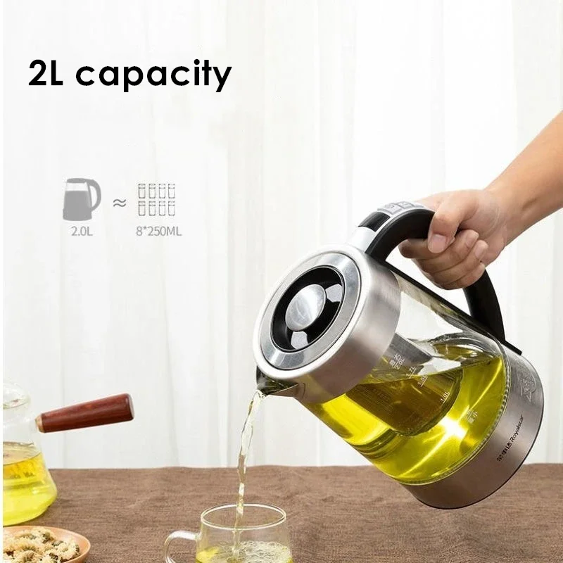 2200W 1.8L Electric kettle GlassTeapot Water kettle Hot Warm Water Tea  Coffee Heating Boiling kettles Heating element electric - AliExpress