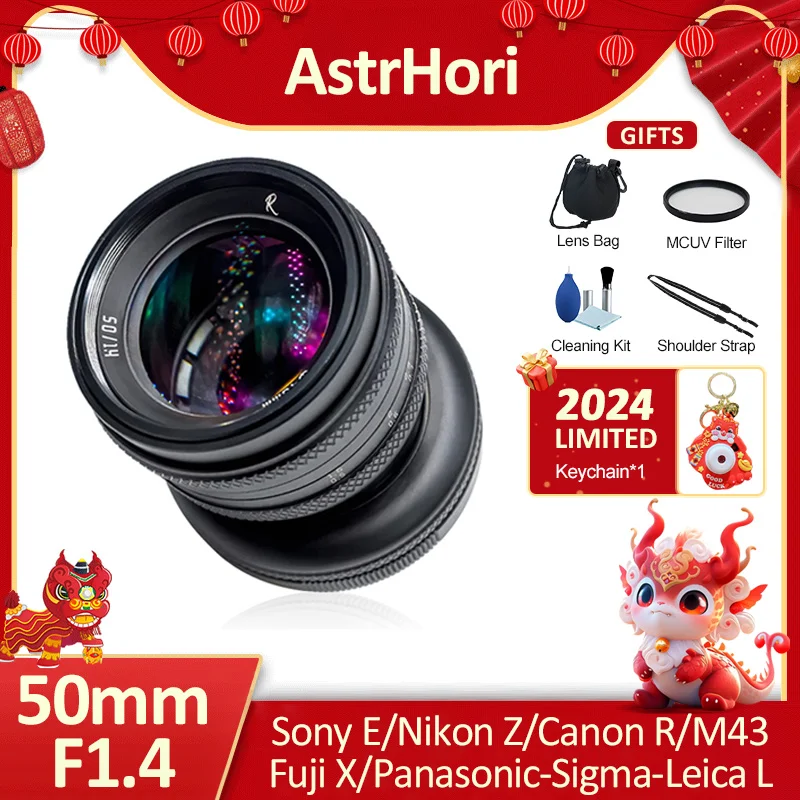 Astrhori 50Mm F1.4 Full Frametilt-Shift Lens Messa A Fuoco Manuale Obiettivo Ad Ampia Apertura Per Sony E Nikon Z Canon R Panasonic Sigma Leica L