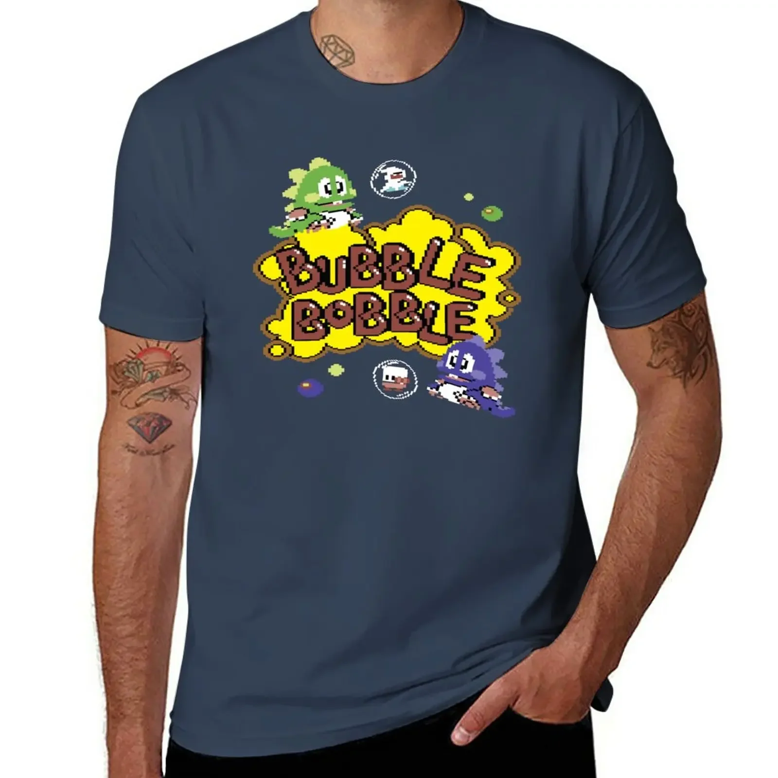 Bubble Bobble T-Shirt Vestiti Estetici Cute Top Abbigliamento Uomo