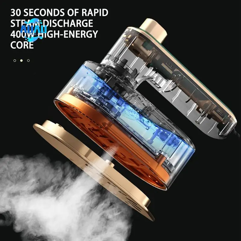 AUAU-업그레이드 휴대용 다림질 기계 180 ° 회전식 휴대용 미니 스팀 다리..