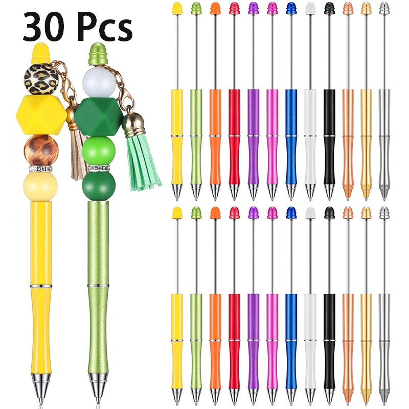 30Pcs Ballpoint Pen Metal Beadable Pens Pen Ball Pens Household Metal Pens Writing Pens цена и фото