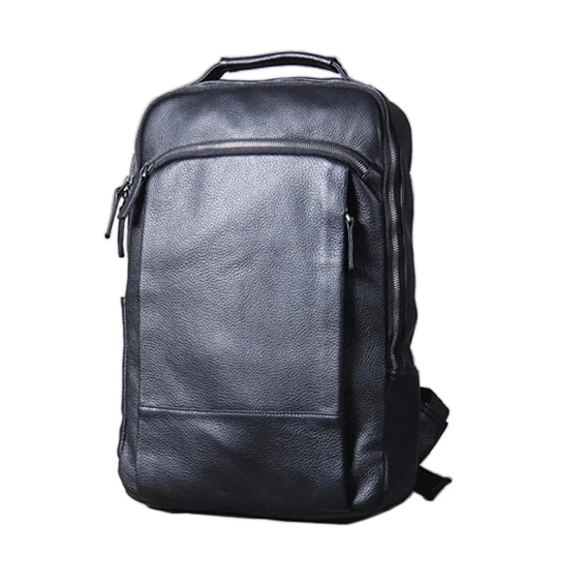 thumbnail image 1 of Mochila de cuero genuino de gran capacidad para hombres, mochila de senderismo, mochila de viaje para hombres, mochila para computadora portátil de 15 pulgadas M-803, 1 of 5