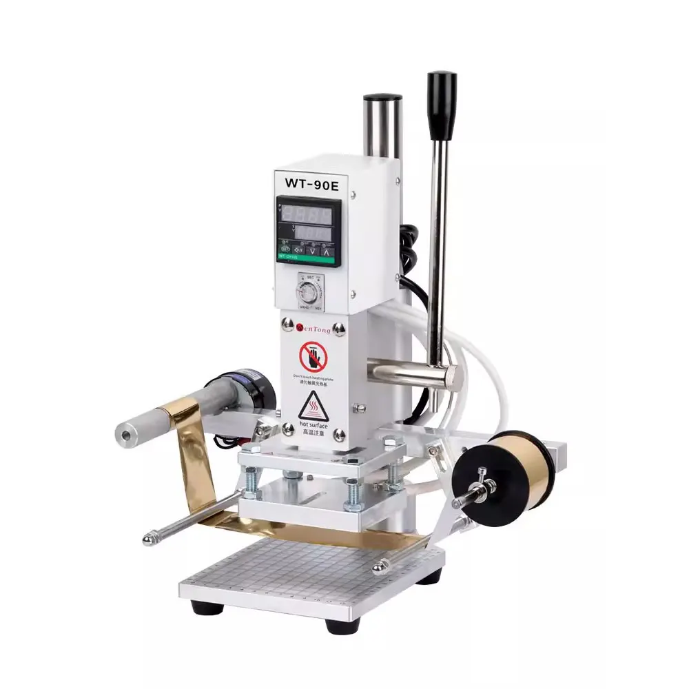 Automatic Hot Foil Stamping Machine Manual Digital PVC Card Book Leather Paper Wood Embossing Heat Press Machine