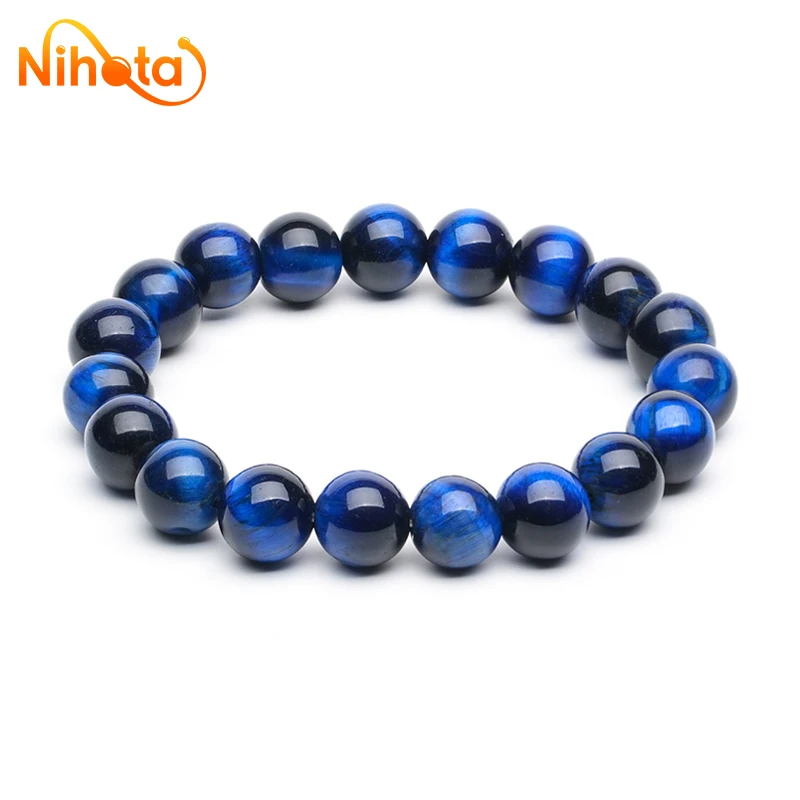 Dark Blue Tiger Eye Bracelet Stone Beads Bangle Gift for Lover Charm Accessories Pulseras Anime Bracelet on Hand Gift Jewelry 4