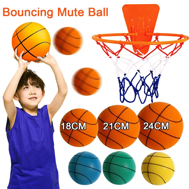 18/21/24CM Kids Bouncing Mute Basketball High-Resilience Mute