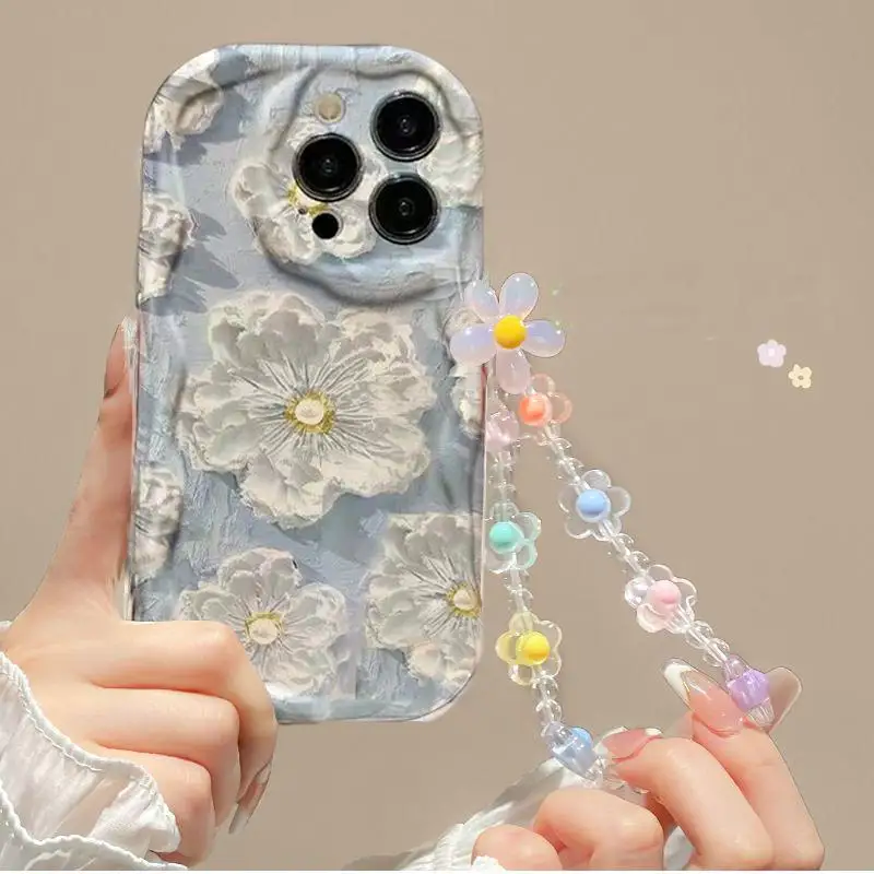 Elegant Butterfly & Flower Chain Phone Case