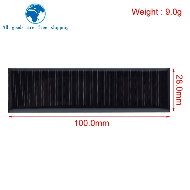 1/3pcs 다결정 태양 전지 패널 TZT 5.5V 60mA 0.33W DIY 태양열 충전기 태양 광 모듈에 대 한 휴대용 미니 태양 전지 100*28mm