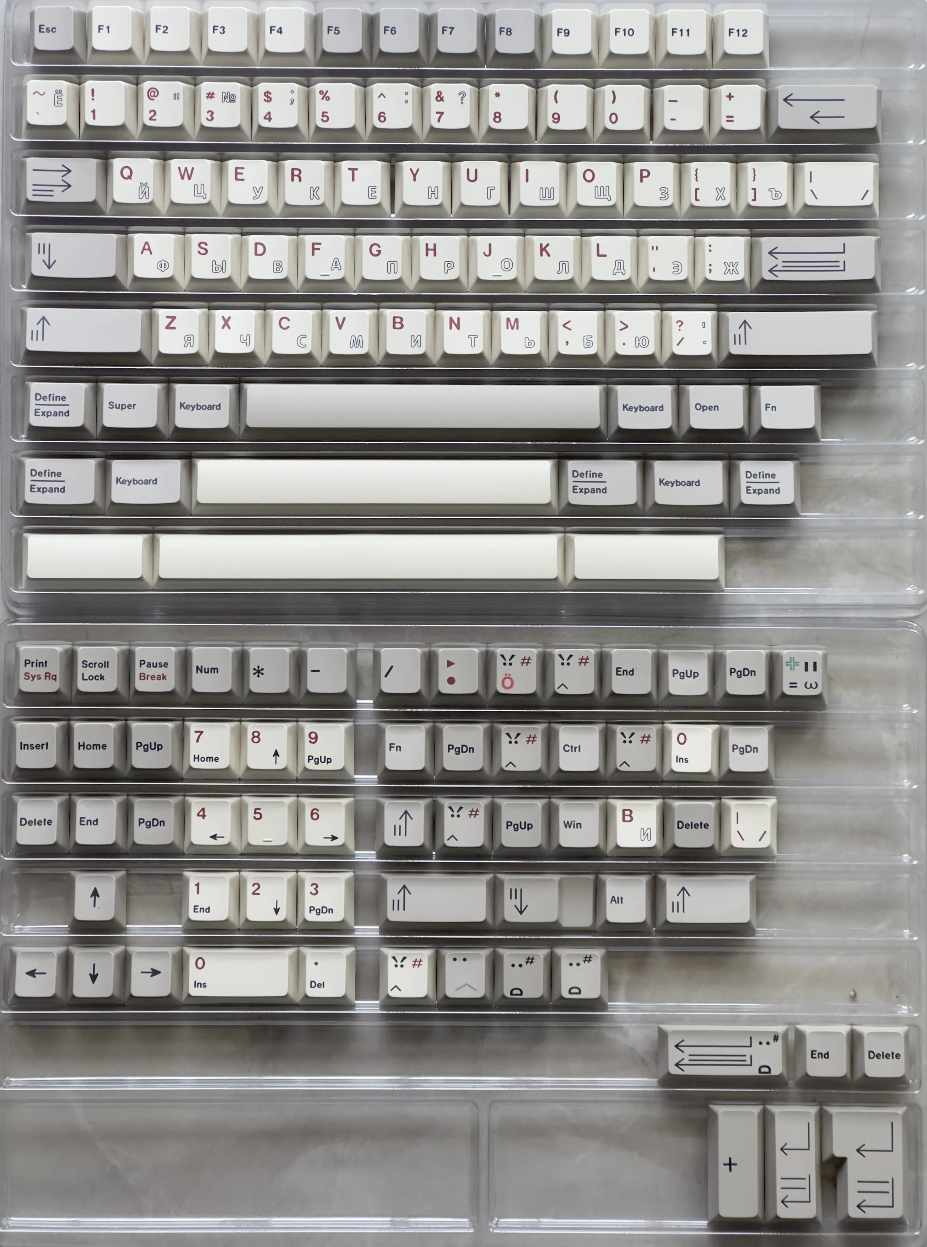 Switch Gaming, Keycaps russos, Perfil Cherry Retro,