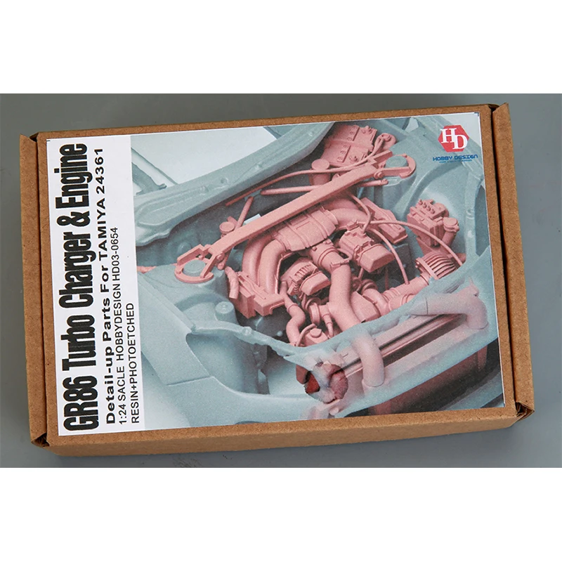 Hobby Design 1/24 HD03-0654 GR86 Turbo Charger & Engine Detail-up Set For Tamiya 24361 Model Car Metal Resin Parts