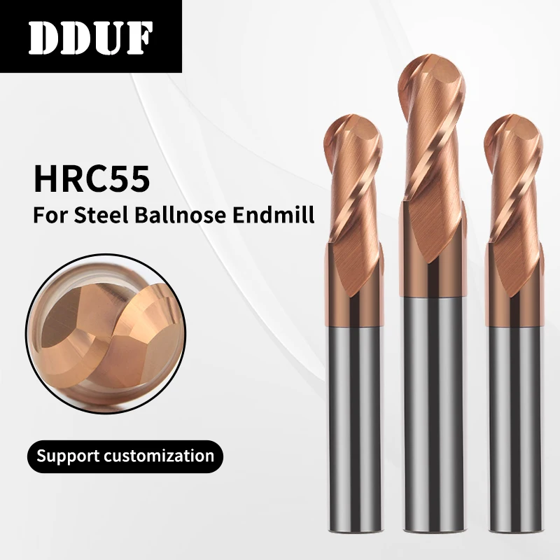 

Фреза HRC55 с 2 канавками, вольфрамовый Станок С Фрезерным покрытием, с шариковым ножом, для обработки дерева