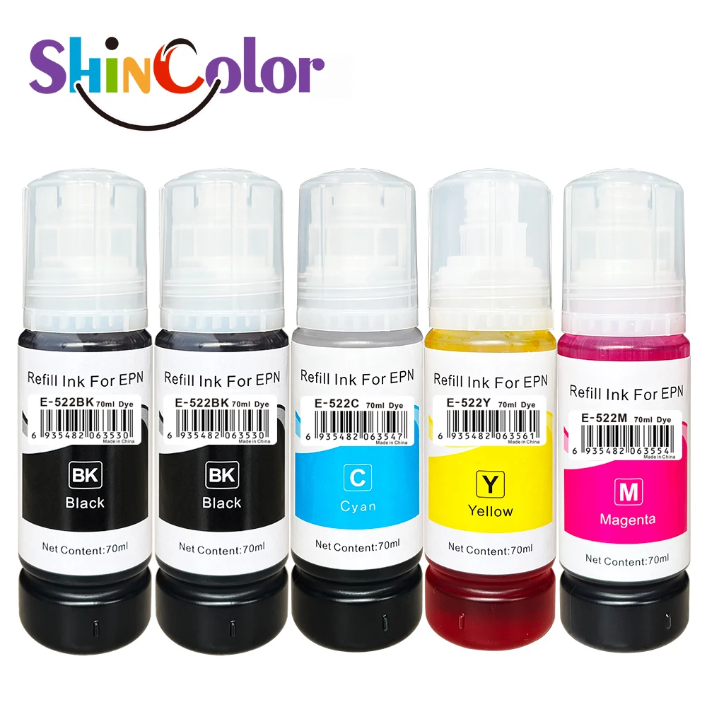 ShinColor for Epson 522 T522 Refill Bottle Ink T522520 Use for EcoTank
