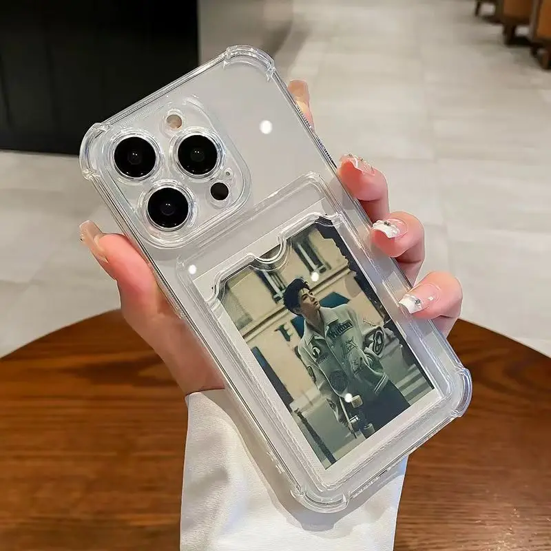 รูปสินค้า เคสใสใส่การ์ด รองรับ iPhone หลายรุ่น