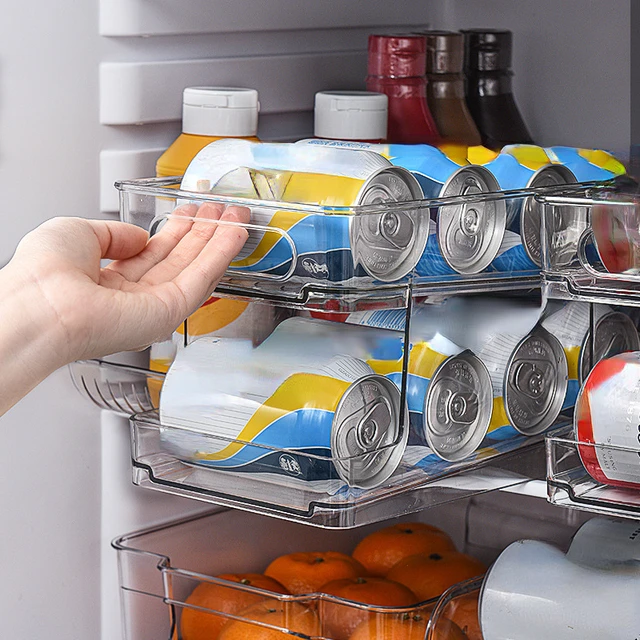 Kettős Rétegű Hűtőszekrény Ital Doboz Automatikus Gördülő Jég Átláthatóan Hűtött Tároló Állvány Hordozható - Image 3