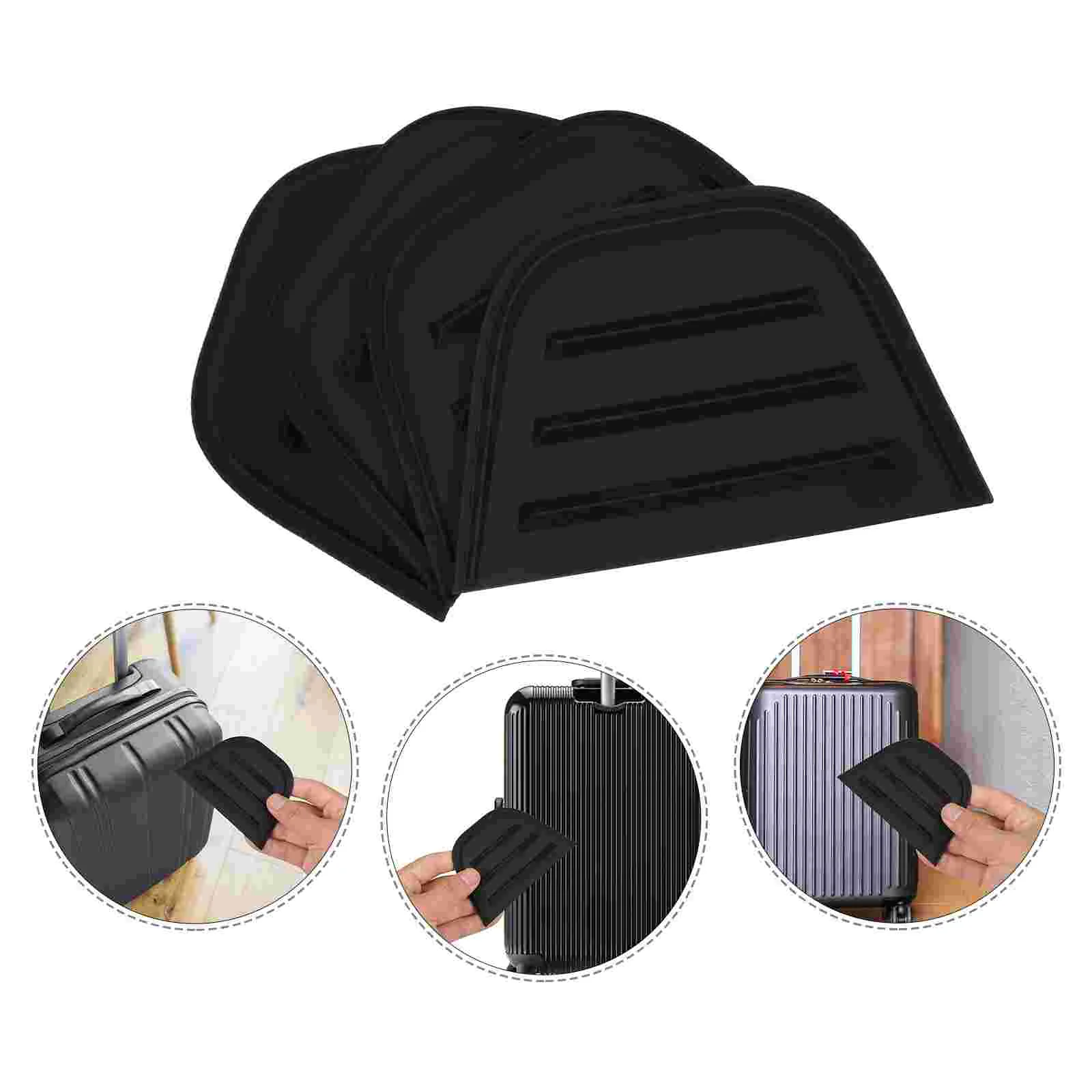 Suitcase Corner Protectors Lightweight PVC Trim Luggage Hardware Bag Corner Guards Edge Guards Travel Case Brackets 4 Pcs